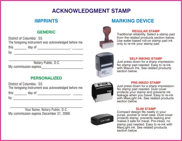 Acknowledgment Stamp