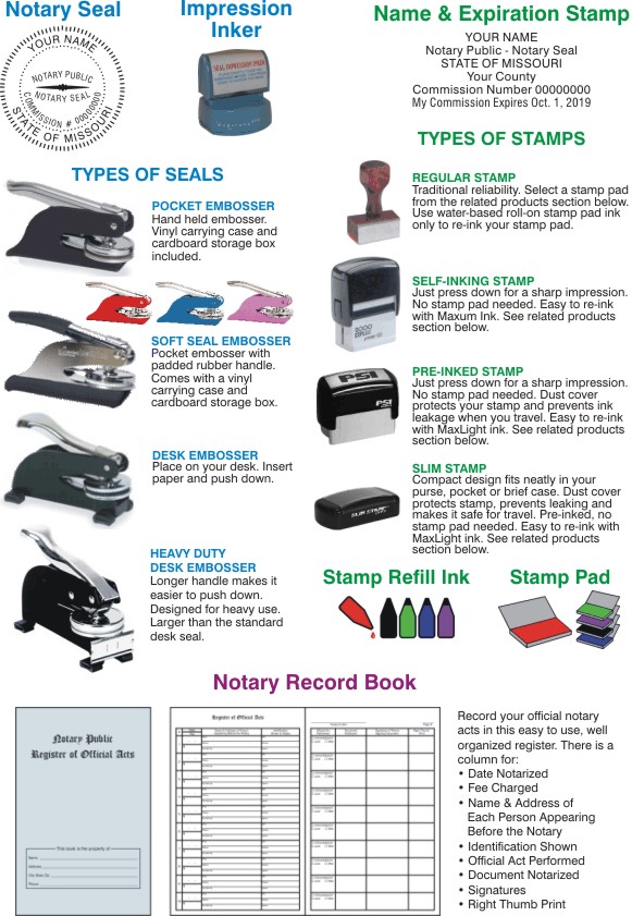 Notary Embossing Seals Missouri
