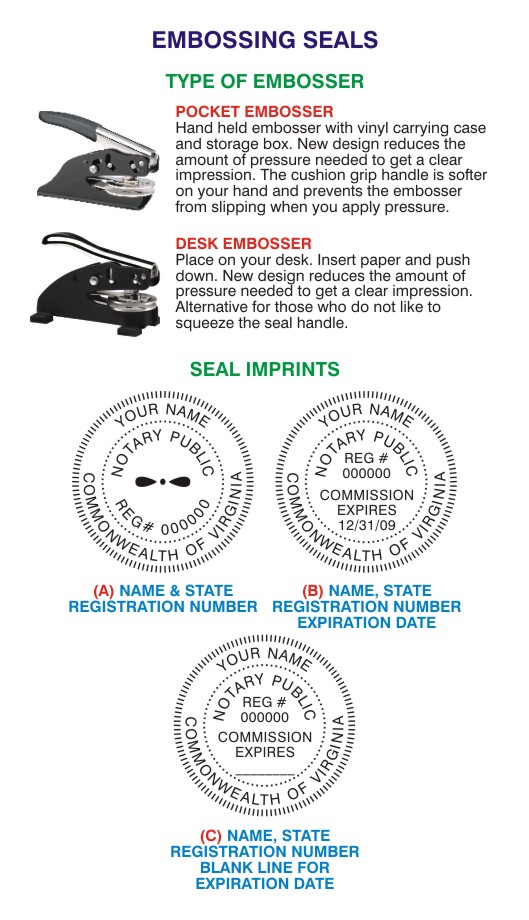 Notary Embossing Seals Virginia
